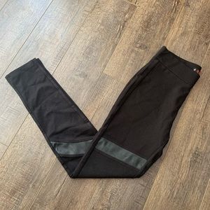 NWOT Black & Pleather Moto Leggings